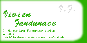 vivien fandunace business card